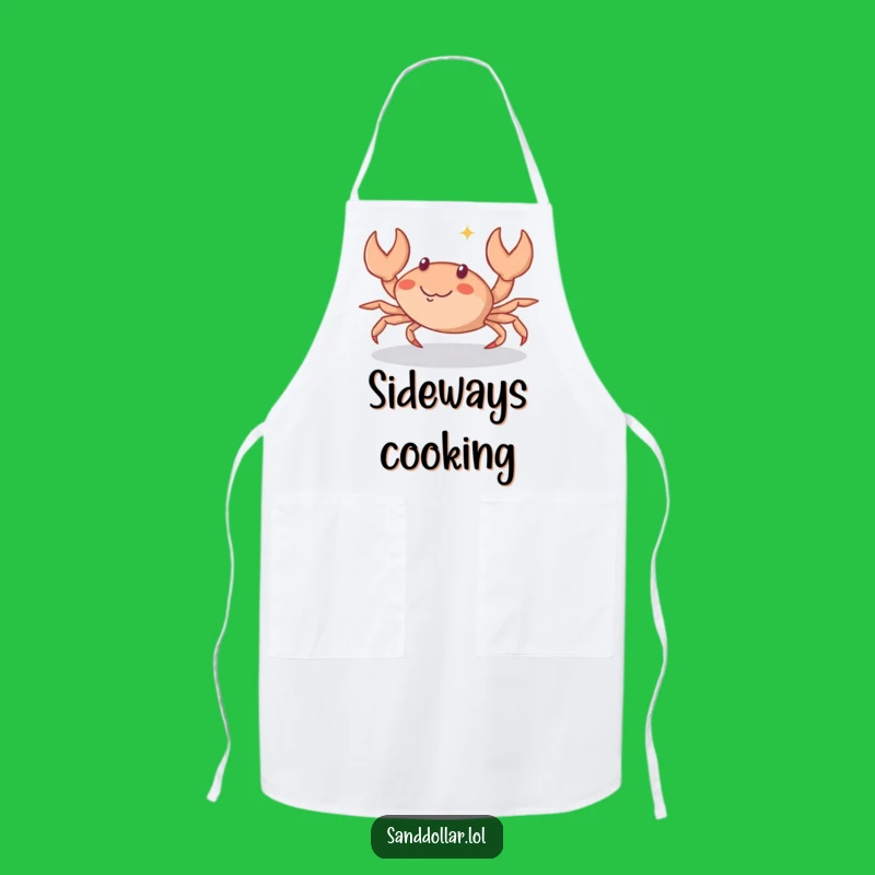 Funny Crab Scuttle Apron: Playful Chef Character, Humorous Kitchen Accessory Gift