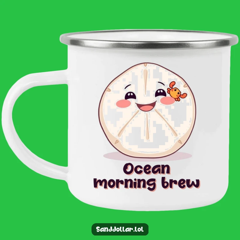 Funny Sand Dollar Crab Camping Mug: Adventure Fuel with Beach Buddies - Best Funny Gift!