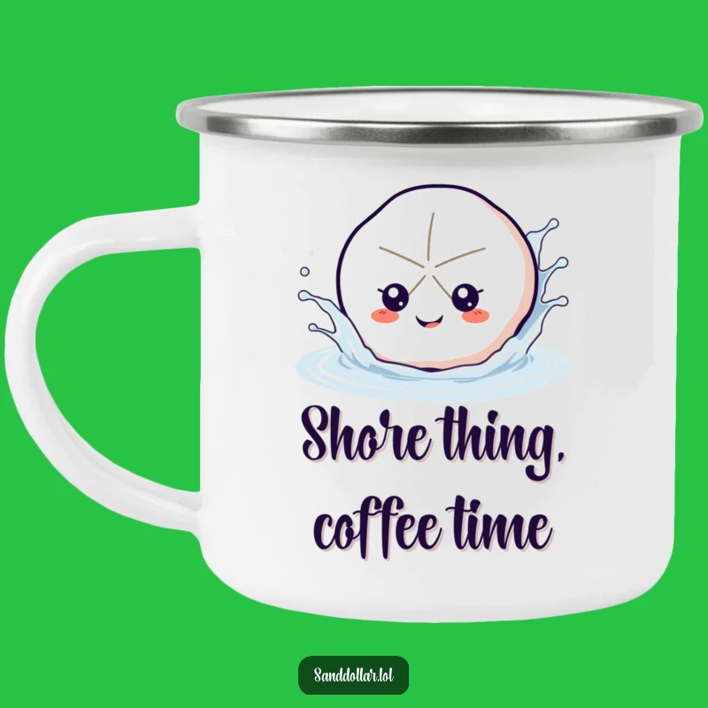 Funny Splashing Sand Dollar Camping Mug - Outdoor Humor Gift