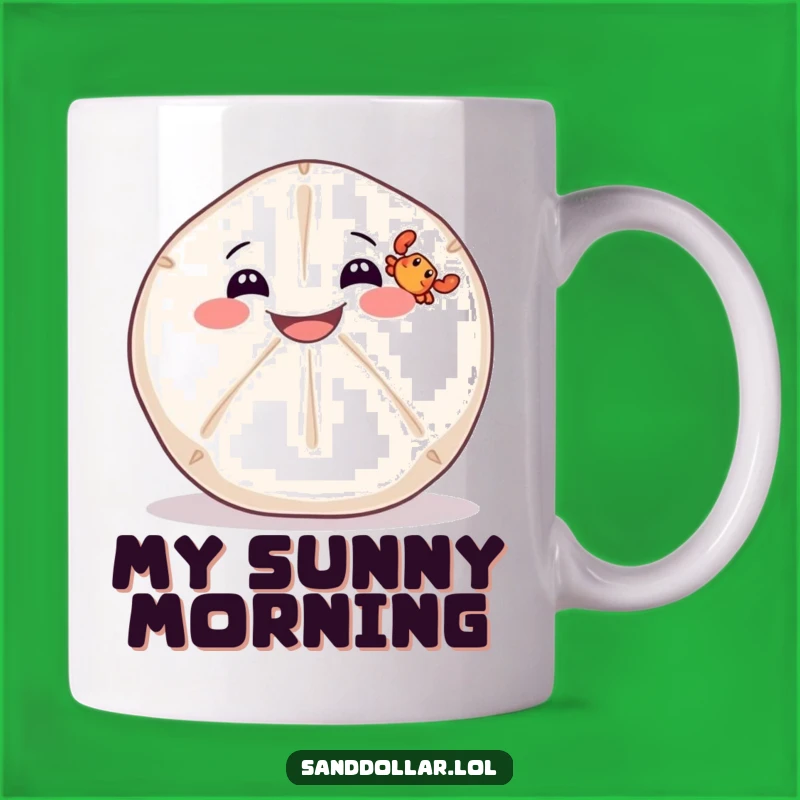 Funny Sand Dollar Crab Mug: Beach Buddy Balance - Perfect Funny Gift!