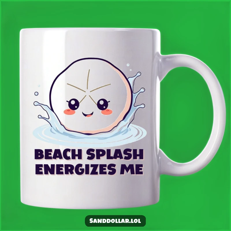 Funny Sand Dollar Splashing Mug - A Hilarious Beach Buddy Gift
