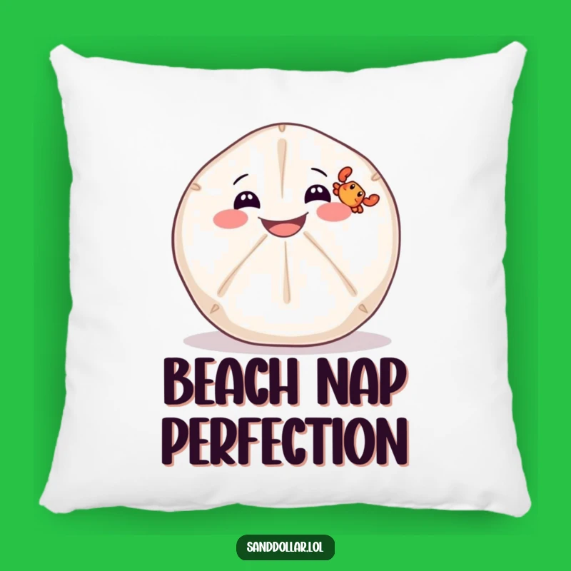 Funny Sand Dollar Crab Pillow: Comfy Cushion with Beach Buddies - Sweet Funny Gift!