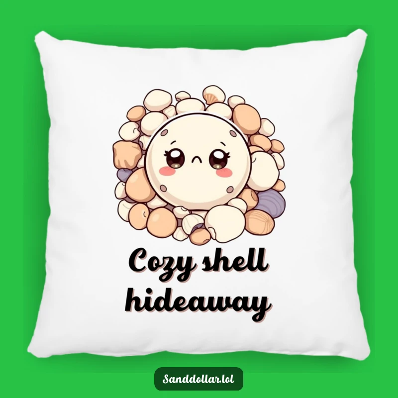 Funny Sand Dollar Pillow: Cozy and Hilarious Gift for Coastal Comfort!