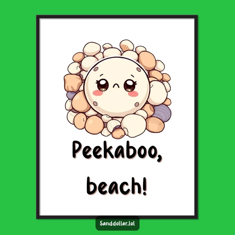 Funny Sand Dollar Print: Hilarious Digital Art for a Curious Space!