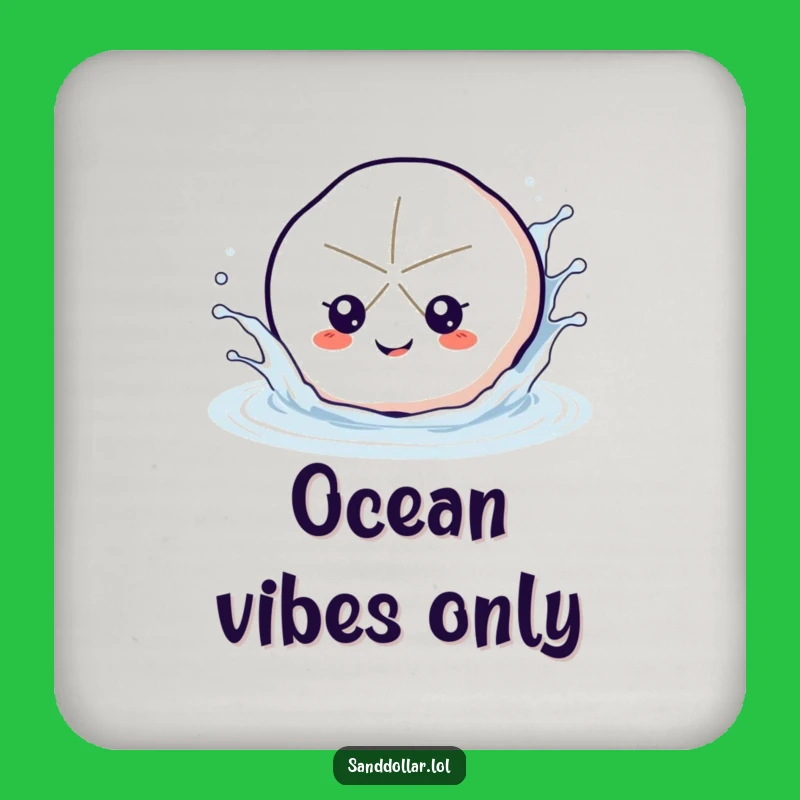 Funny Splashing Sand Dollar Coasters - Protect Surfaces Humor Gift Set