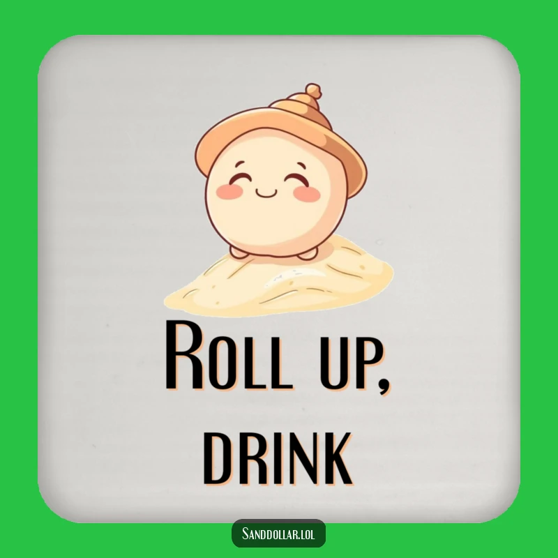 Funny Rolling Sand Dollar Coaster: Hilarious Protection for Your Surfaces!