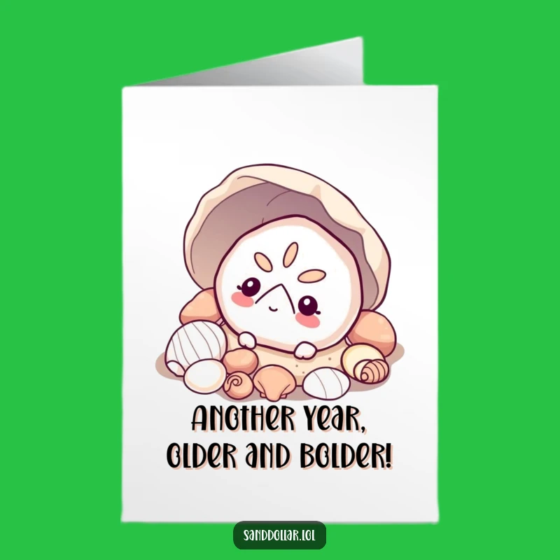 Free Printable Birthday Card: Curious Sand Dollar for a Sneaky Downloadable Gift