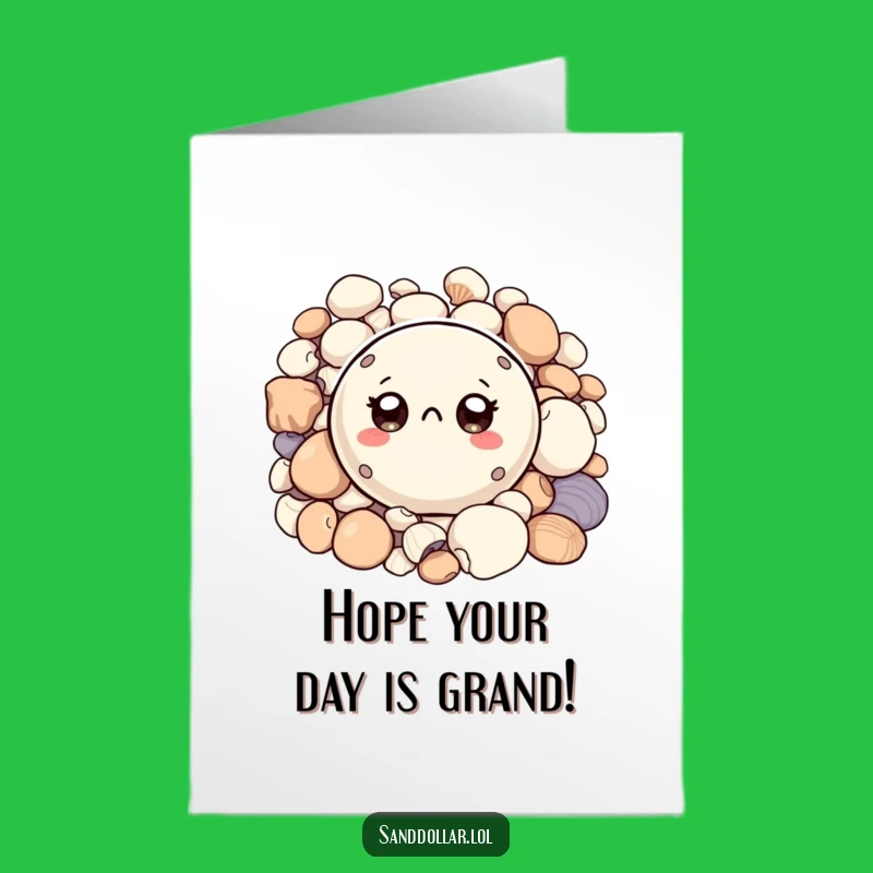 Free Printable Curious Sand Dollar Birthday Card: Funny Downloadable Gift for Shell-ebrations!