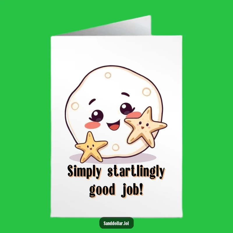 Free Printable Congrats Card: Sand Dollar Smile, Starfish Wiggle, Funny Downloadable