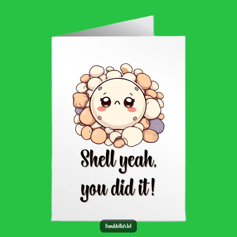 Free Printable Sand Dollar Congratulations Card: Funny Downloadable Gift for Shore Wins!