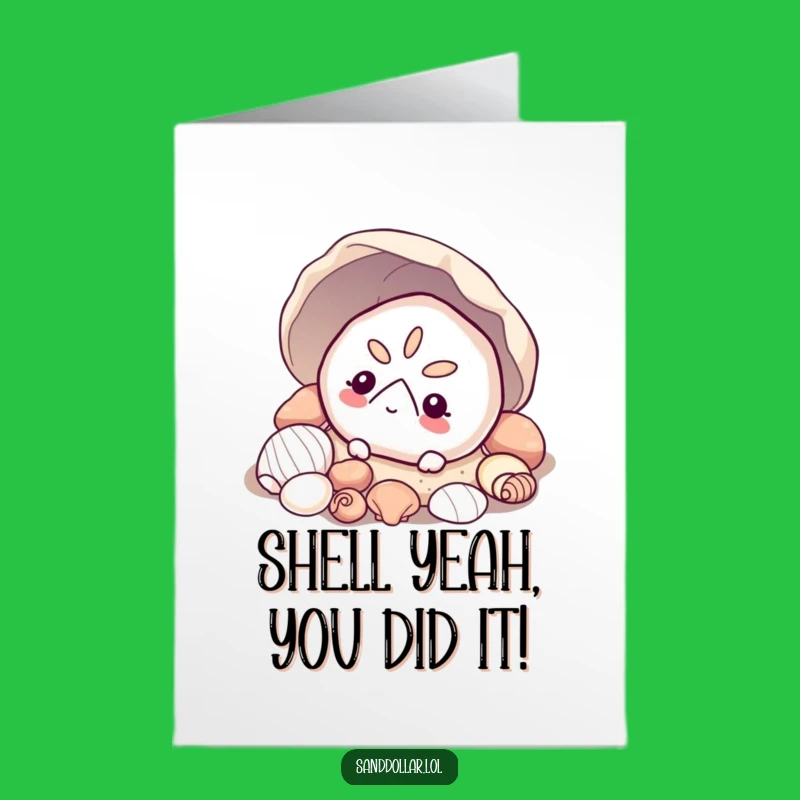 Free Printable Congrats Card: Curious Sand Dollar for a Sweet Downloadable Gift