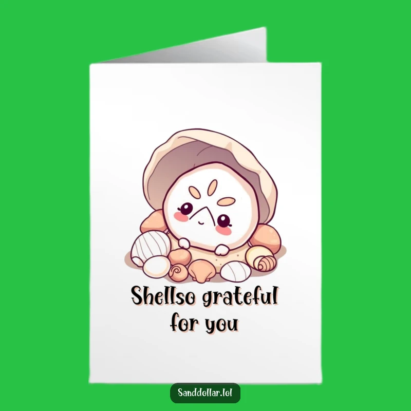 Free Printable Thank You Card: Curious Sand Dollar for a Thoughtful Downloadable Gift