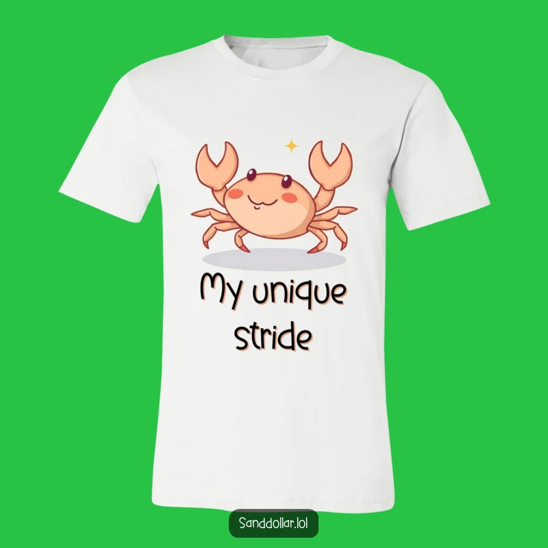 Funny Crab Scuttle T-Shirt: Playful Sparkle, Humorous Ocean Gift for Beach Lovers