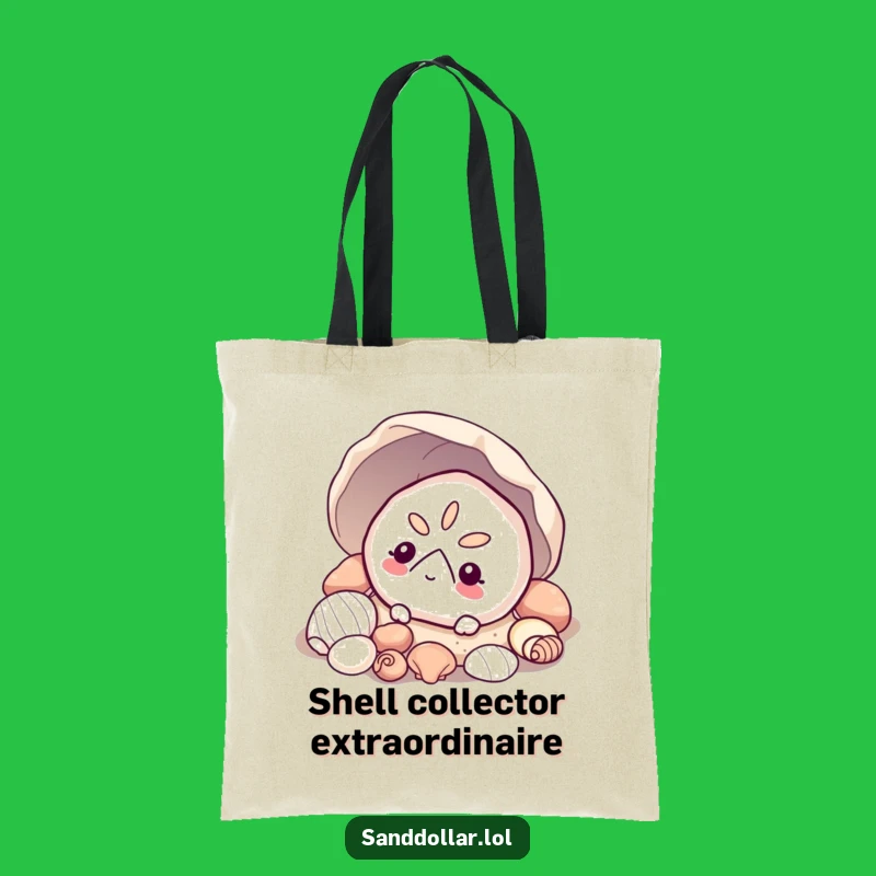Funny Curious Sand Dollar Tote Bag - Beach Find Humor Gift