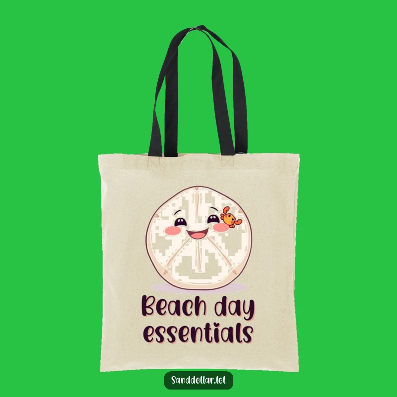 Funny Sand Dollar Crab Tote Bag: Carry Smiles with Beach Buddies - Perfect Funny Gift!